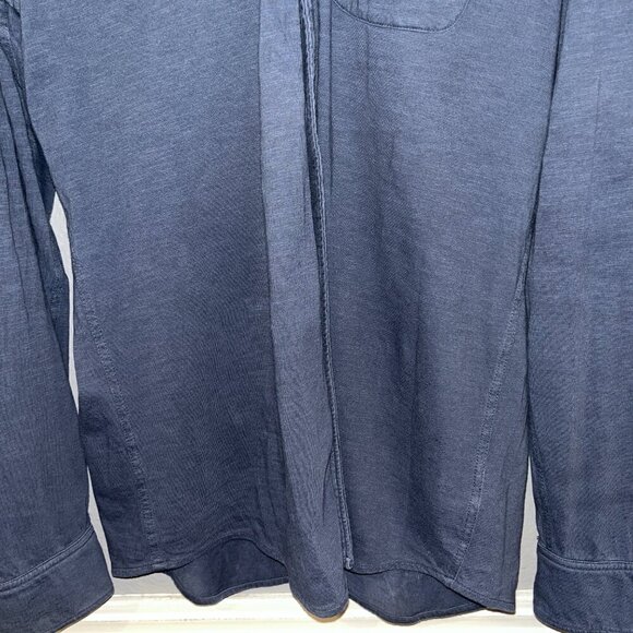 FAHERTY SUNWASHED KNIT SEASONS Single Pocket Shirt Organic Cotton Men's L Tall - Picture 4 of 13